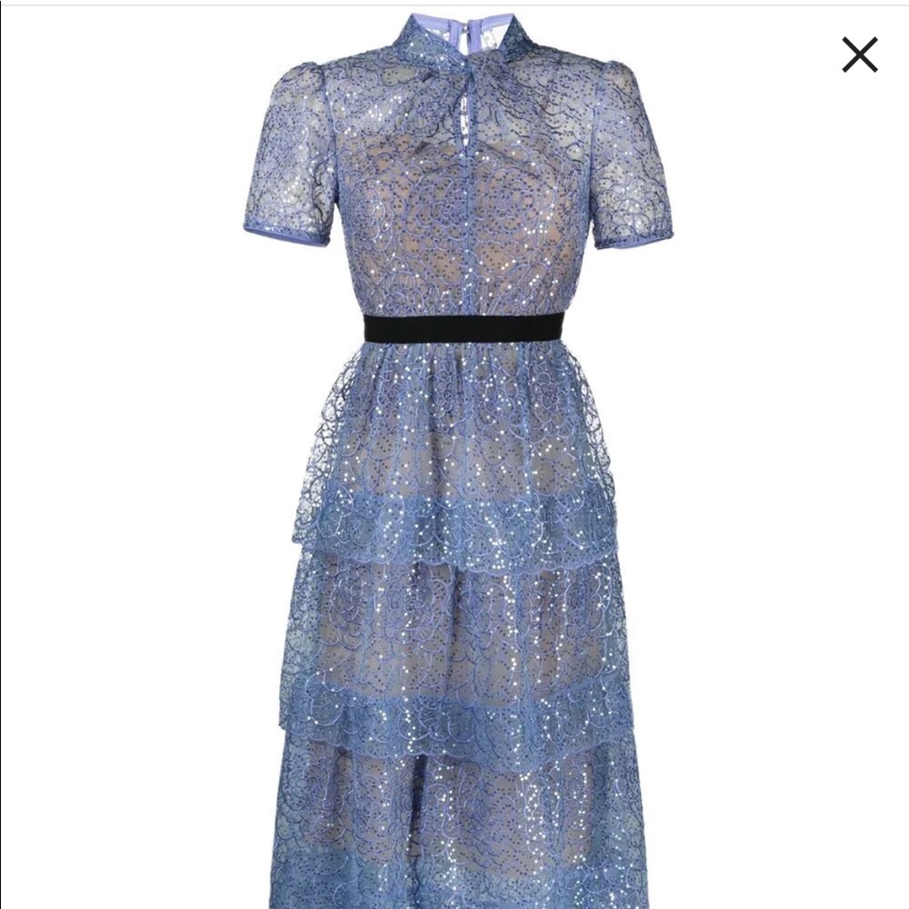 Self-Portrait
sequin-embellished scalloped dress